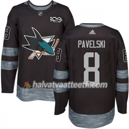 Miesten NHL San Jose Sharks Pelipaita Joe Pavelski 8 1917-2017 100th Anniversary Adidas Musta Authentic